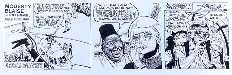 Modesty Blaise Daily Strip 5707 (Original) (Signed) by Modesty Blaise (Neville Colvin) at The Illustration Art Gallery