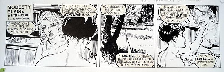 Modesty Blaise daily strip 6420 (Original) by Modesty Blaise (Neville Colvin) at The Illustration Art Gallery