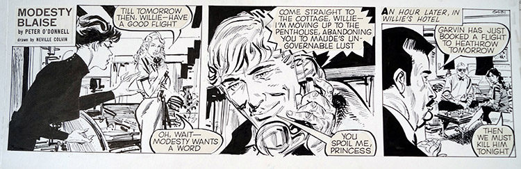 Modesty Blaise daily strip 6431 (Original) by Modesty Blaise (Neville Colvin) at The Illustration Art Gallery
