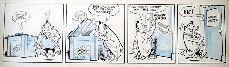 The Flutters daily strip F03 (Original) by The Flutters (Neville Colvin) at The Illustration Art Gallery