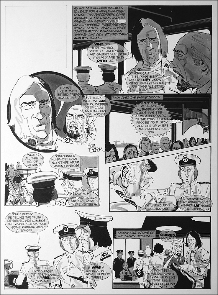 Doctor at Sea: Smugglers (TWO pages) (Originals) (Signed) art by John Cooper Art at The Illustration Art Gallery