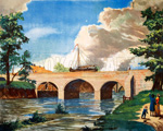 The Aqueduct on the Bridgewater Canal at Barton, 1761 (Original Macmillan Poster) (Print)
