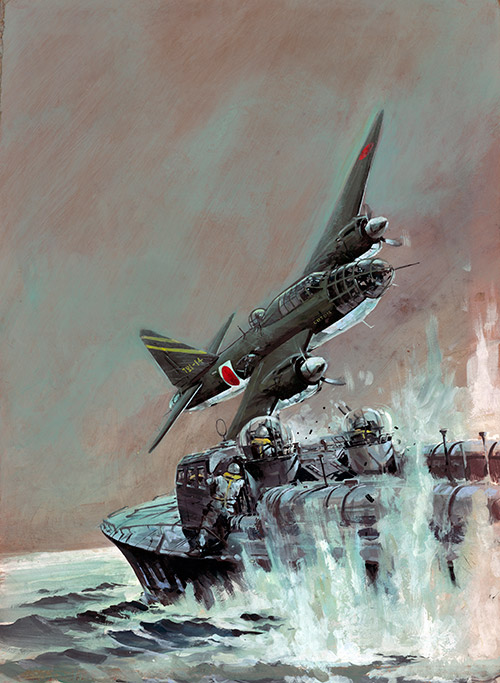 Battle Picture Library cover #838  'Marooned' (Original) (Signed) by War and Battle Libraries Covers (Coton) at The Illustration Art Gallery