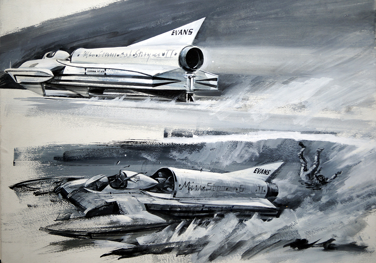 Water Speed Record (Original) art by Graham Coton at The Illustration Art Gallery