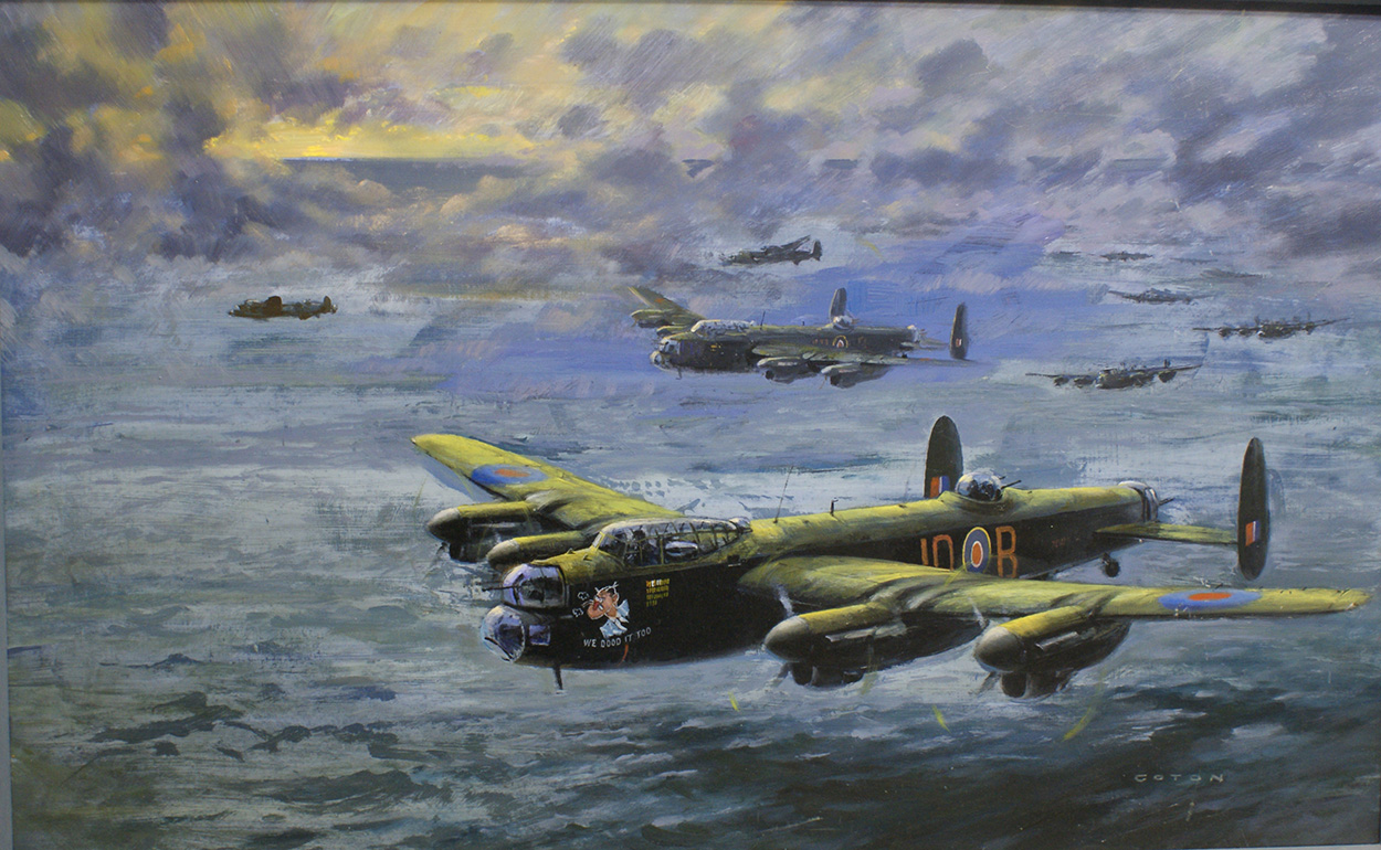 Avro Lancaster 'We Dood It Too' 1 (Original) (Signed) art by Other Military Art (Coton) at The Illustration Art Gallery