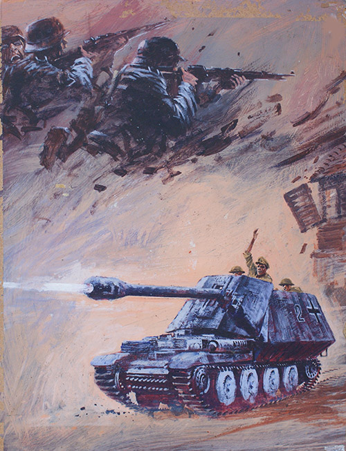 War Picture Library cover #495  'Cold Steel Hot Lead' (Original) by War and Battle Libraries Covers (Coton) at The Illustration Art Gallery
