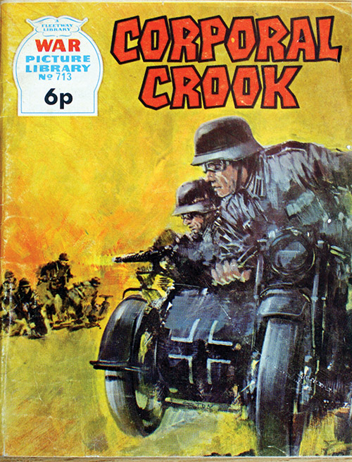 War Picture Library cover #713  'Corporal Crook' (Original) (Signed) by War and Battle Libraries Covers (Coton) at The Illustration Art Gallery