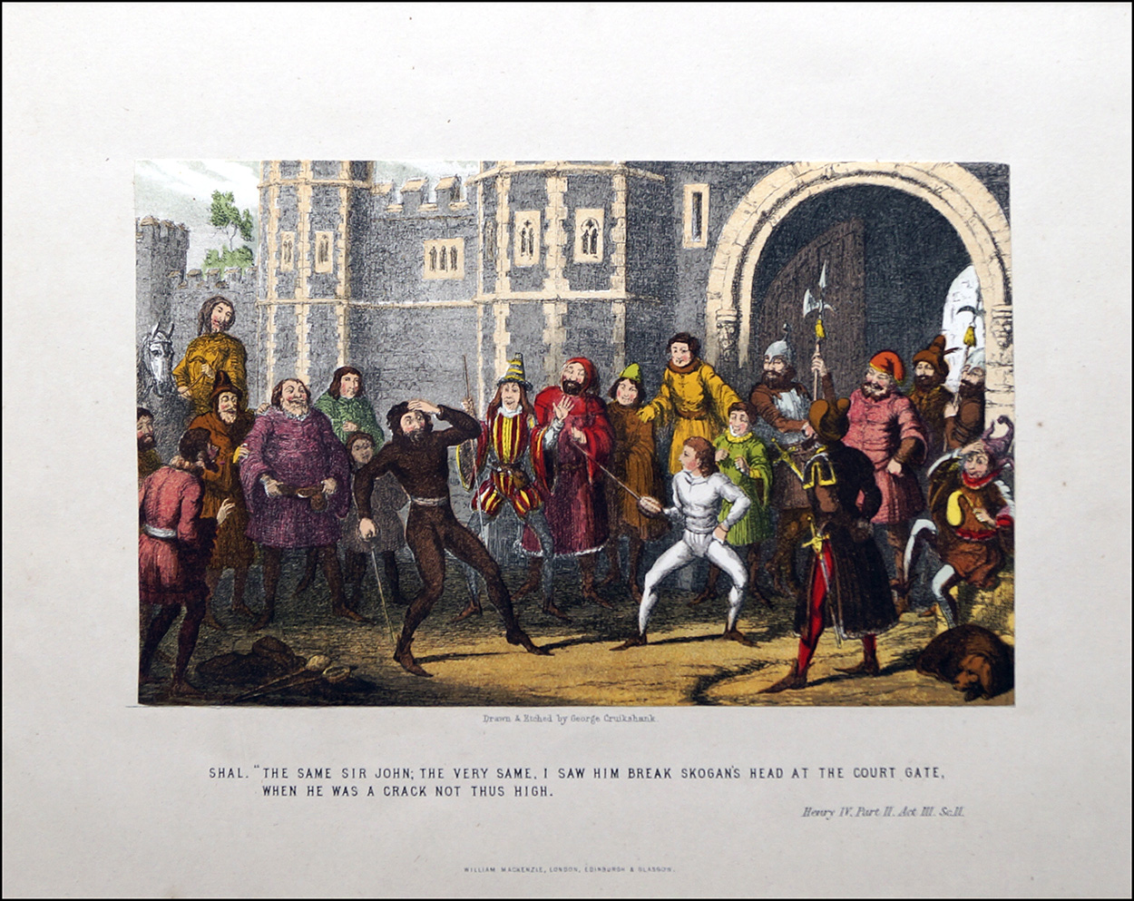 Scenes from Shakespeare - Henry IV Part II (Print) art by George Cruikshank at The Illustration Art Gallery