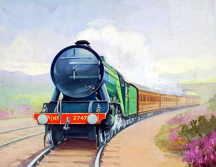 LNER No.2747 Steam Engine (Original) by Geoffrey Day at The Illustration Art Gallery