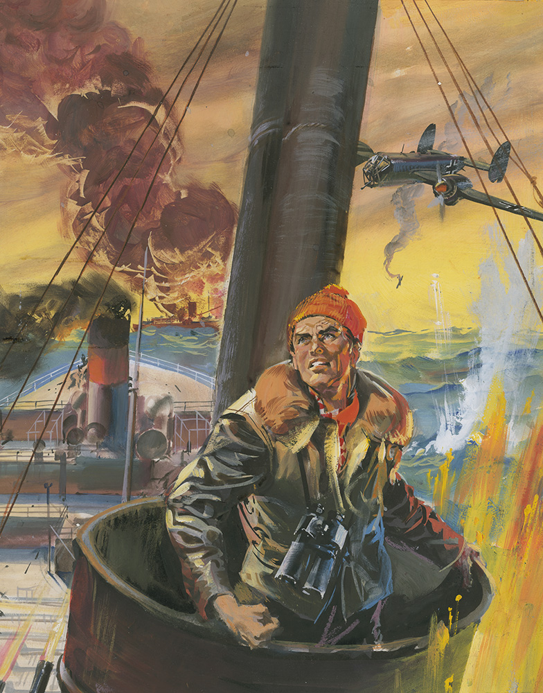 War Picture Library cover #81  'Hell's Mouth' (Original) art by Giorgio De Gaspari at The Illustration Art Gallery