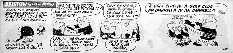 Bristow daily newspaper strip: Golf Club (Original) by Frank Dickens at The Illustration Art Gallery