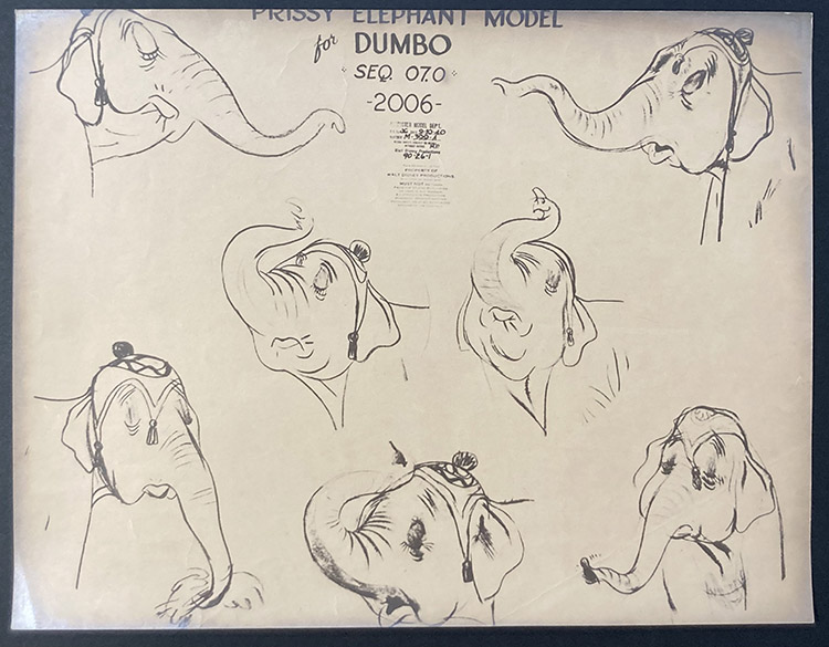 Prissy Elephant from Disney's Dumbo (Ozalid) (Original) by Disney Studio at The Illustration Art Gallery