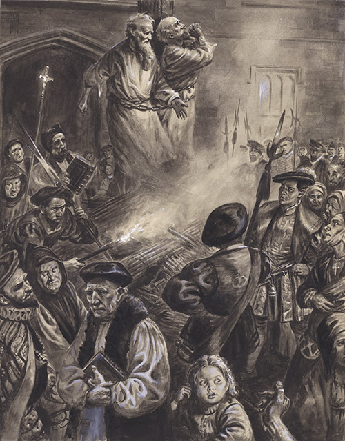 Mary Tudor orders the Deaths of the Protestants (Original) (Signed) by British History (Doughty) at The Illustration Art Gallery