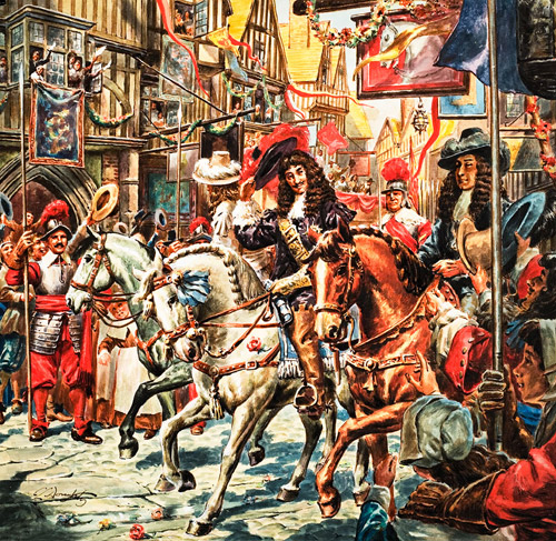 Charles II At The Restoration in 1660 (Original) (Signed) by British History (Doughty) at The Illustration Art Gallery