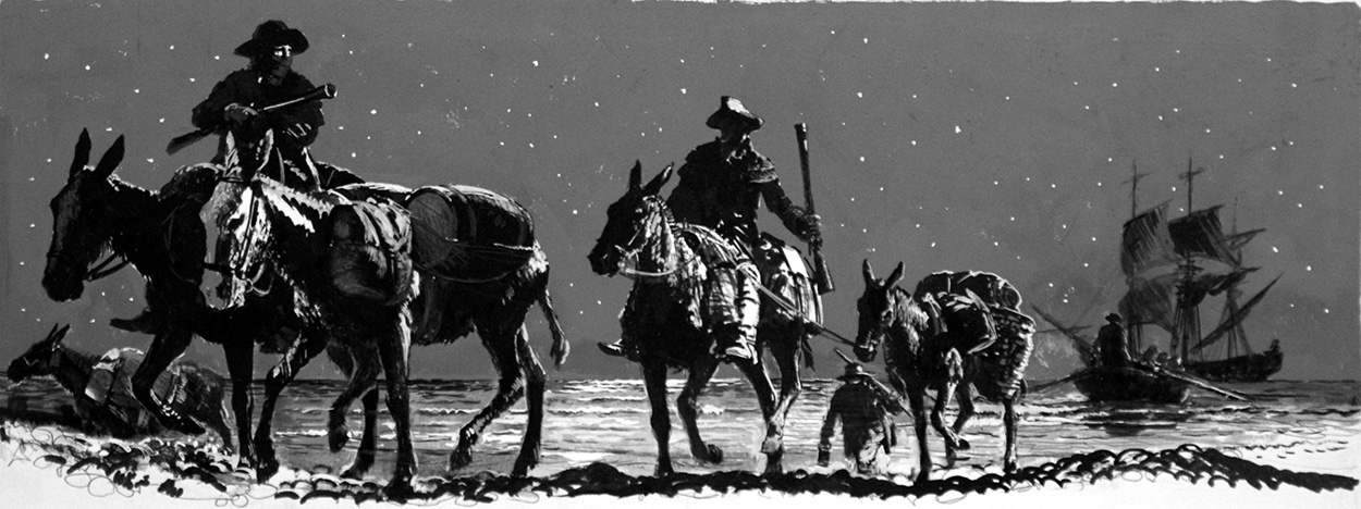 Smugglers Operate by Night (Original) art by British History (Doughty) at The Illustration Art Gallery