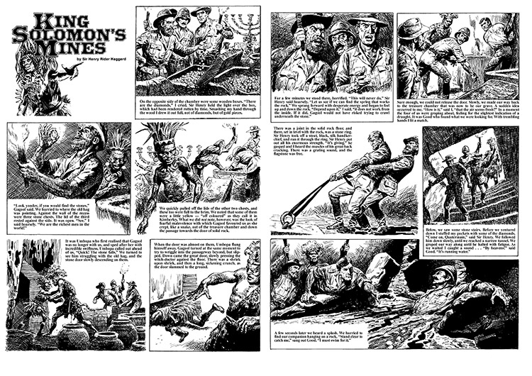 King Solomon's Mines Pages 27 and 28 (TWO pages) (Originals) by King Solomon's Mines (Doughty) at The Illustration Art Gallery