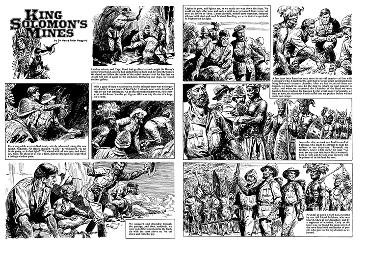 King Solomon's Mines Pages 29 and 30 (two pages) (Originals) by King Solomon's Mines (Doughty) at The Illustration Art Gallery