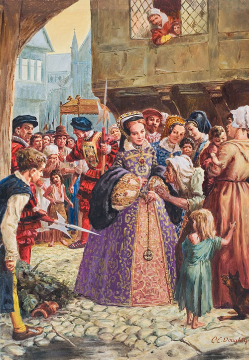 Mary Tudor (Original) (Signed) by British History (Doughty) at The Illustration Art Gallery
