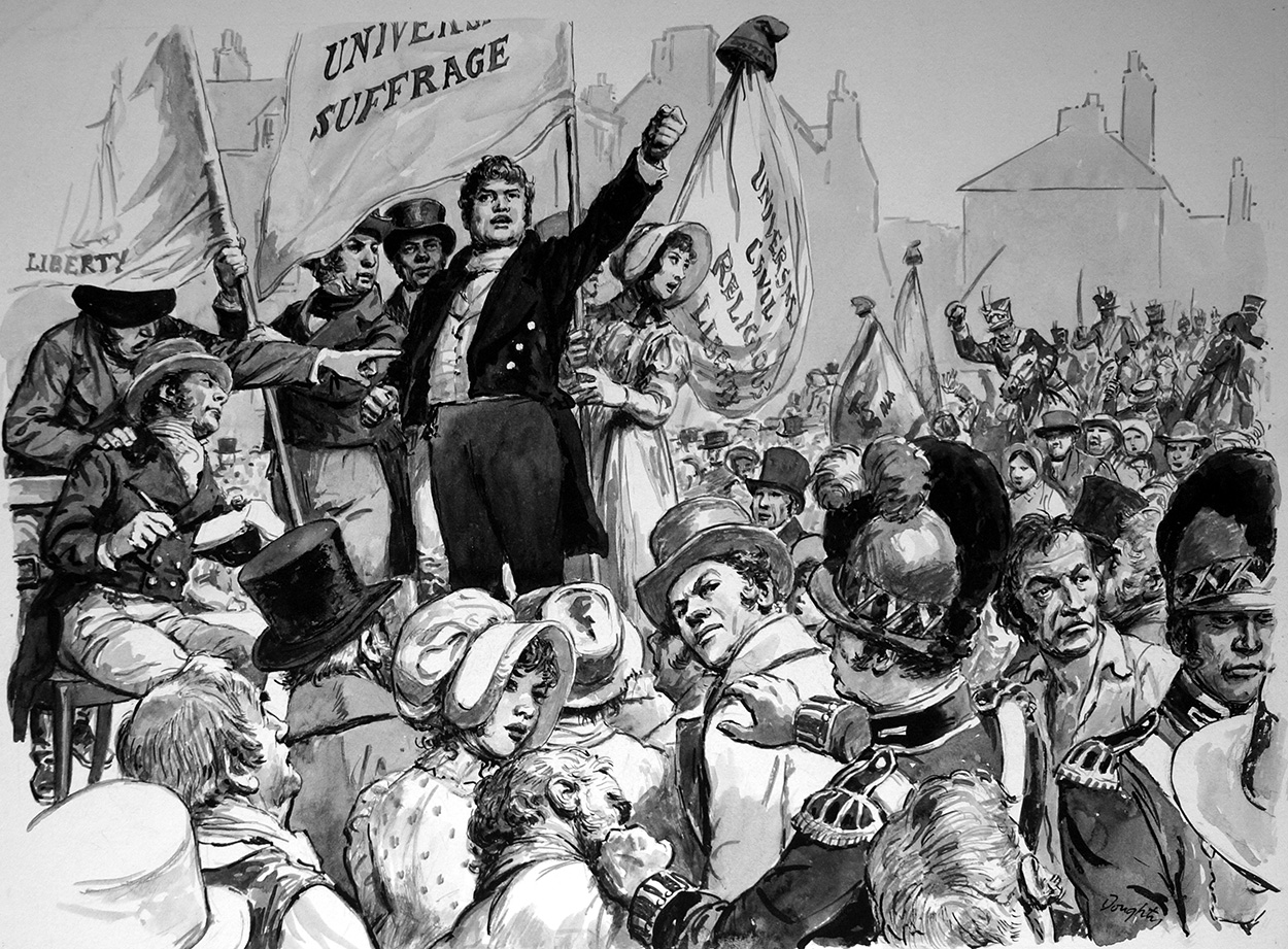 Peterloo (Original) (Signed) art by British History (Doughty) at The Illustration Art Gallery