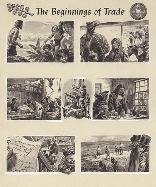 The Beginnings of Trade (Original) (Signed) by Cecil Doughty Art at The Illustration Art Gallery