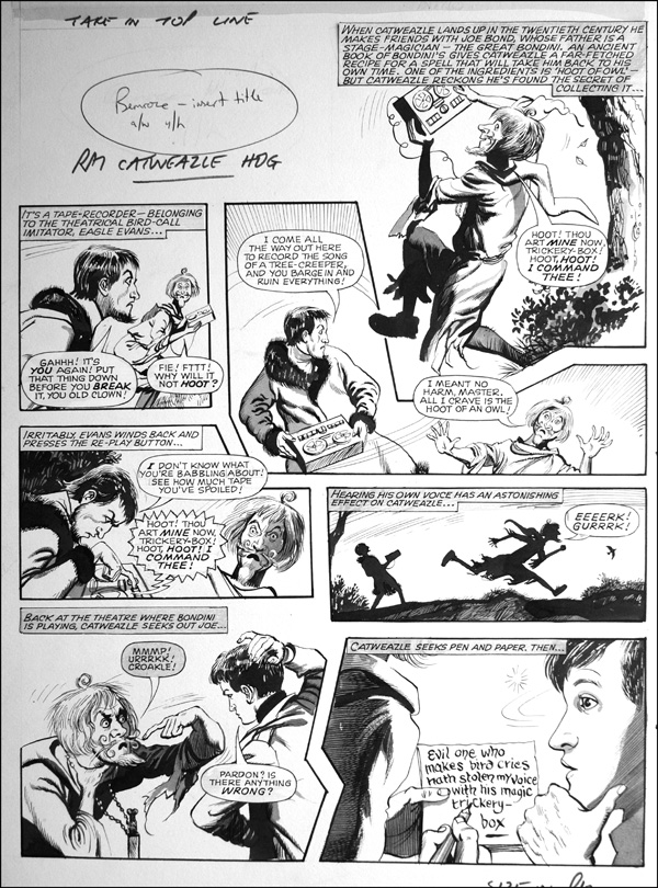 Catweazle - Hooting (TWO pages) (Originals) by Catweazle (Gerry Embleton) at The Illustration Art Gallery