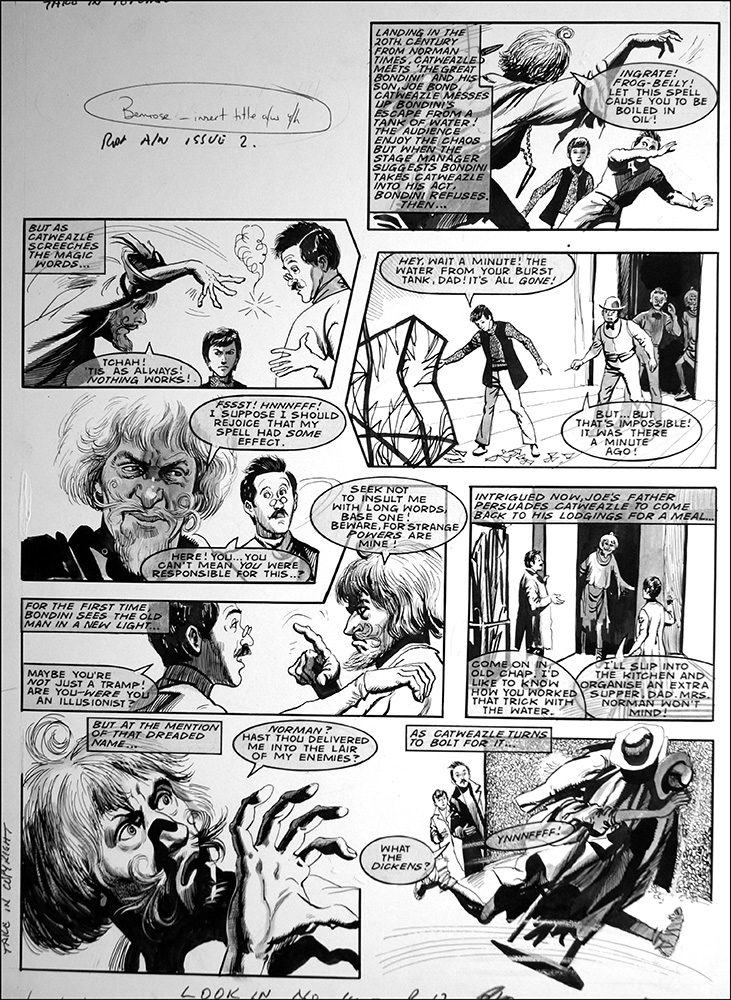 Catweazle - A Smashing Time (TWO pages) (Originals) art by Catweazle (Gerry Embleton) at The Illustration Art Gallery