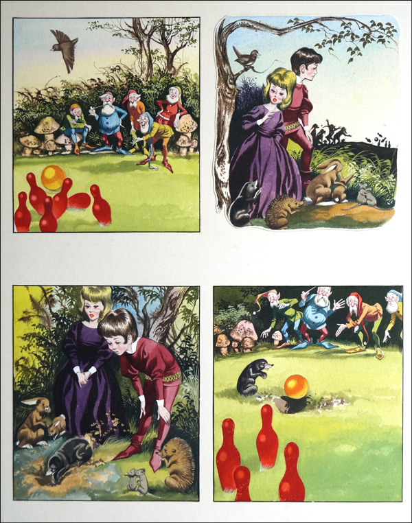 The Golden Ball (TWO pages) (Originals) by More Children's Stories (Ron Embleton) at The Illustration Art Gallery