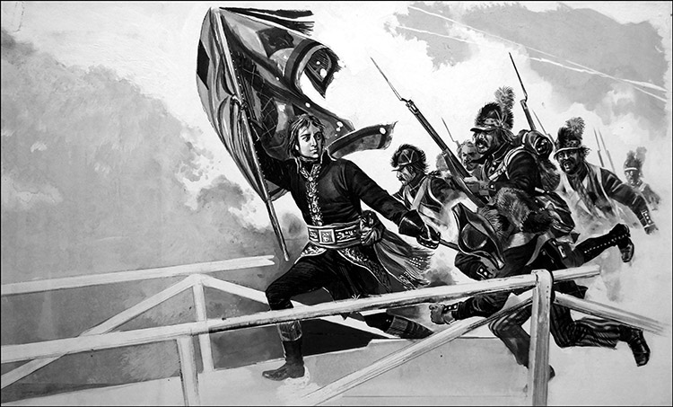 Napoleon Leads the Charge (Original) by Gerry Embleton at The Illustration Art Gallery