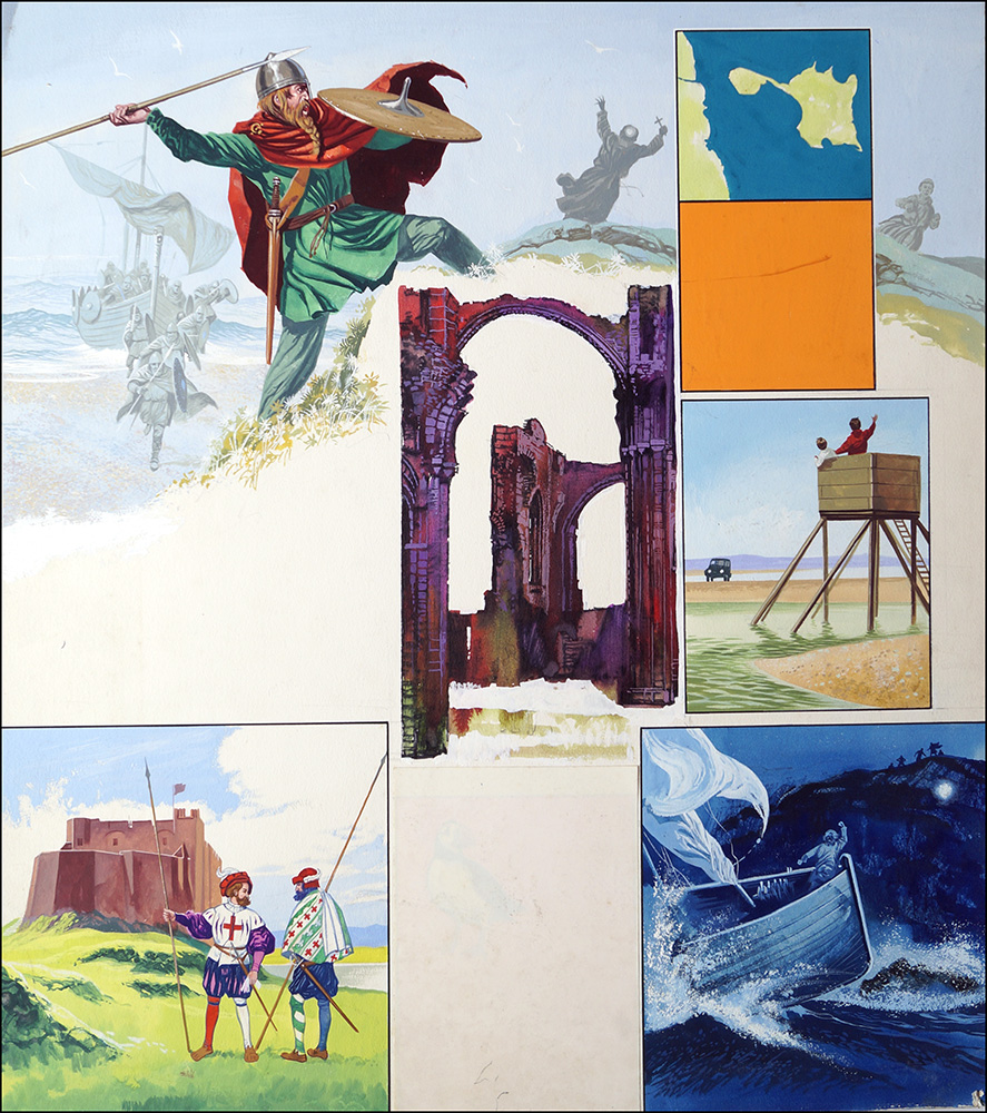 Lindisfarne - The Holy Isle (Original) art by British History (Ron Embleton) at The Illustration Art Gallery