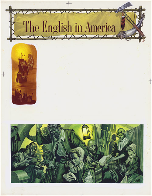 The English in America (Original) (Signed) by American History (Ron Embleton) at The Illustration Art Gallery