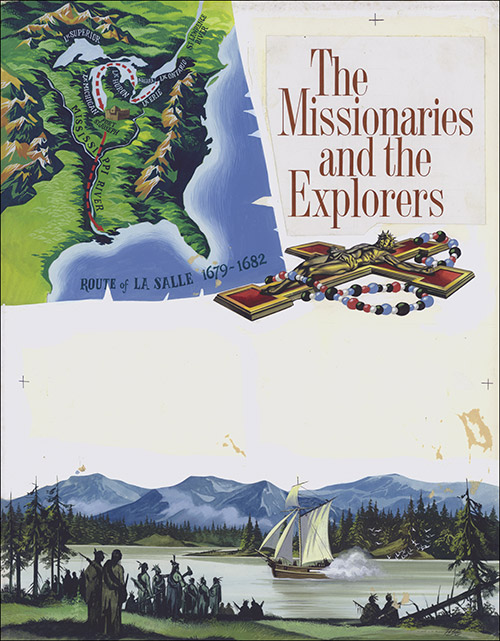 The Missionaries and the Explorers (Original) (Signed) by American History (Ron Embleton) at The Illustration Art Gallery
