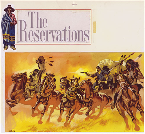 The Reservations (Original) (Signed) by The Winning of the West (Ron Embleton) at The Illustration Art Gallery
