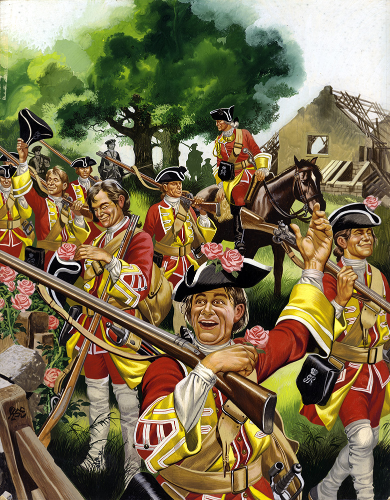 Victory in the Battle of Minden (Original) (Signed) art by British History (Ron Embleton) at The Illustration Art Gallery