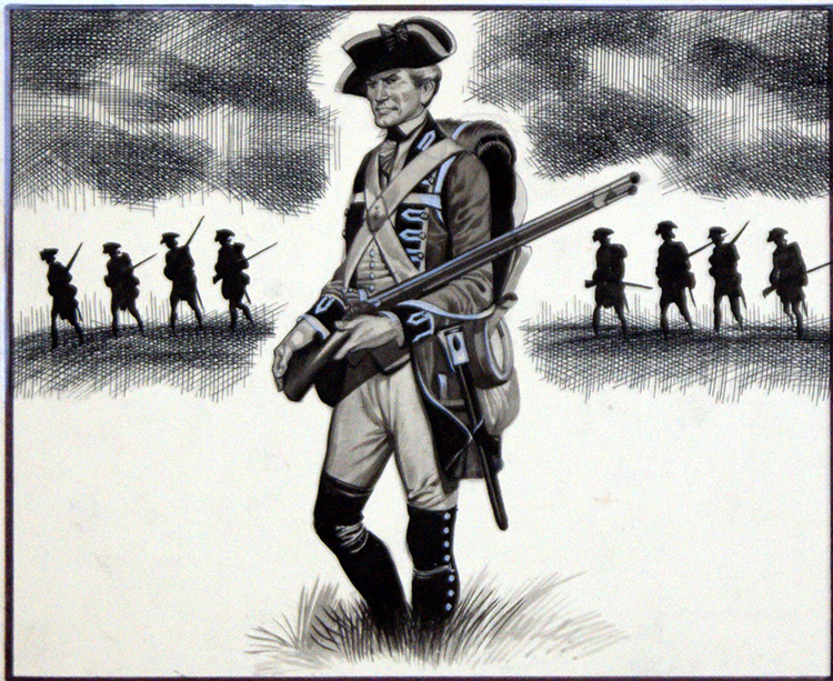 A British Soldier before the Battle of Saratoga (Original) by American History (Ron Embleton) at The Illustration Art Gallery