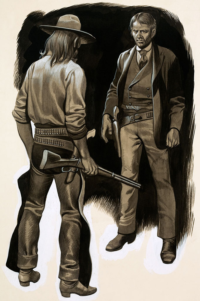 Gunfight at Holbrook (Original) art by American History (Ron Embleton) at The Illustration Art Gallery