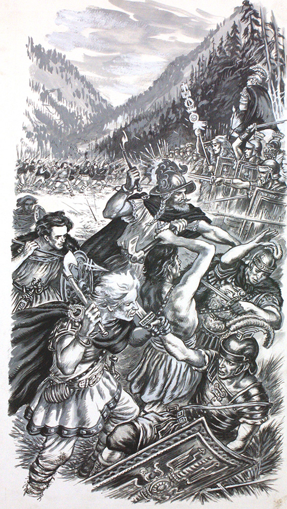 History's Heroes: Battle of Teutoburg Forest (Original) art by F R Exell at The Illustration Art Gallery