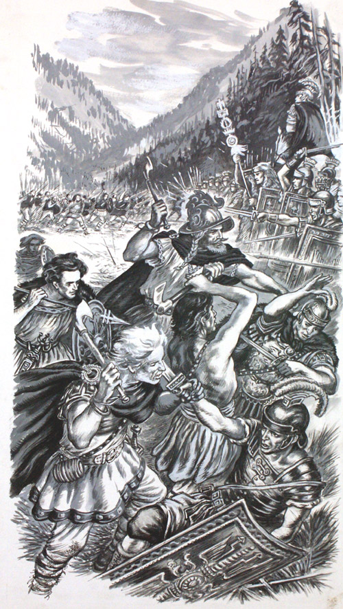 History's Heroes: Battle of Teutoburg Forest (Original) by F R Exell at The Illustration Art Gallery
