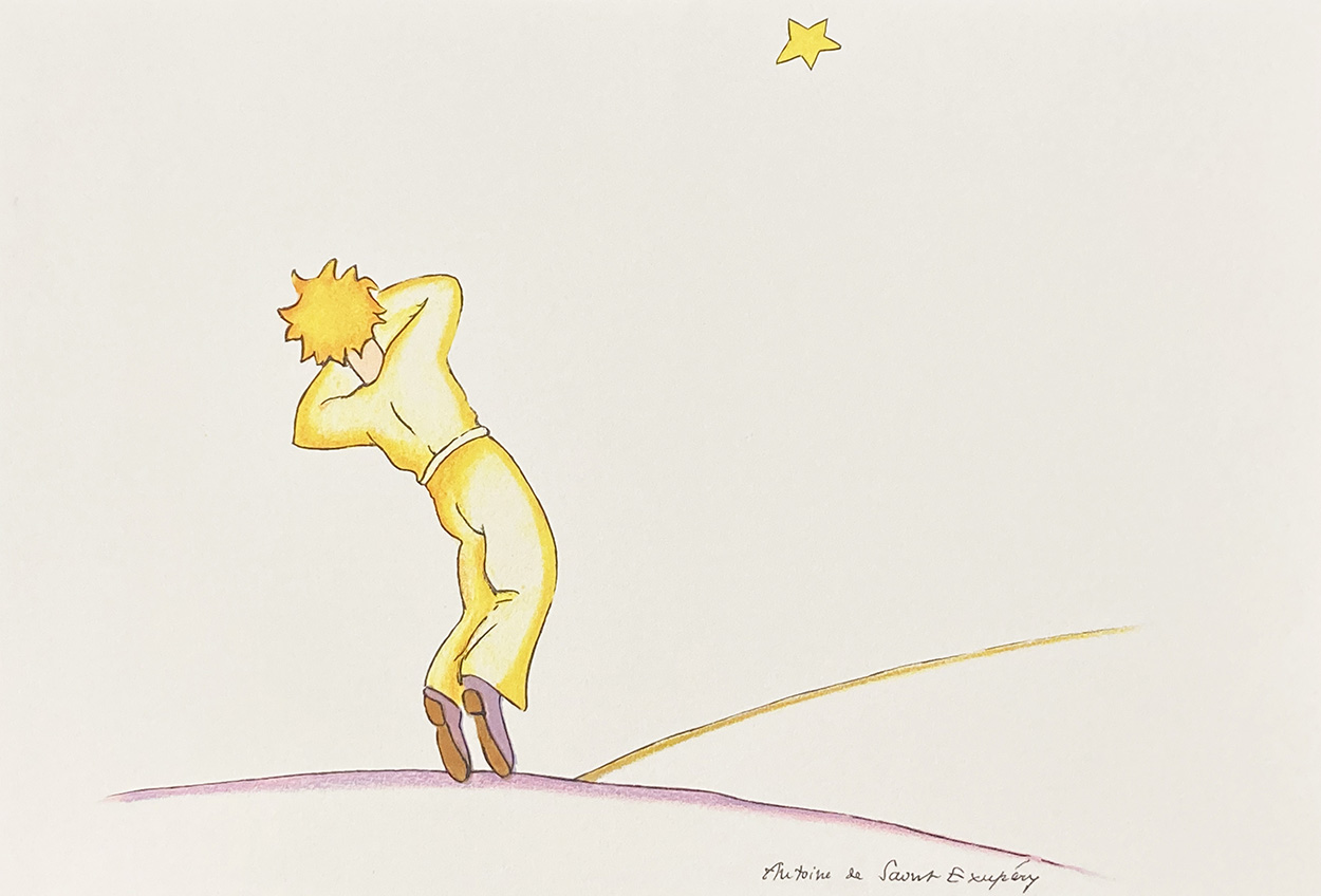 The Little Prince Returns to His Home Planet (Limited Edition Print) art by Antoine de Saint Exupery at The Illustration Art Gallery