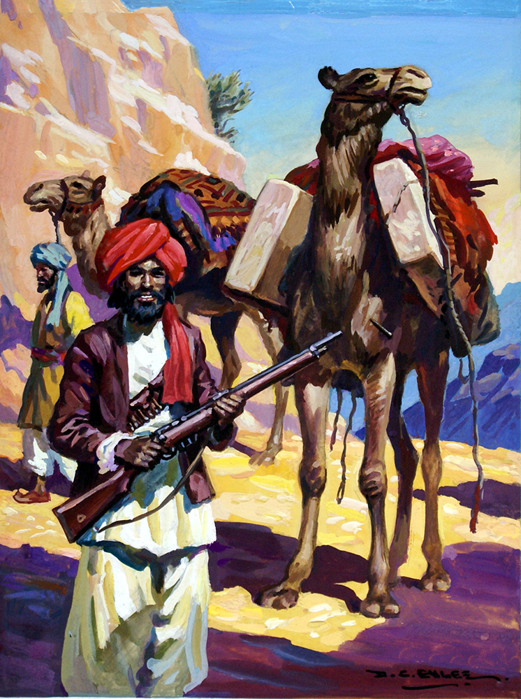Baluchi Traders (Original) (Signed) art by Derek Eyles at The Illustration Art Gallery