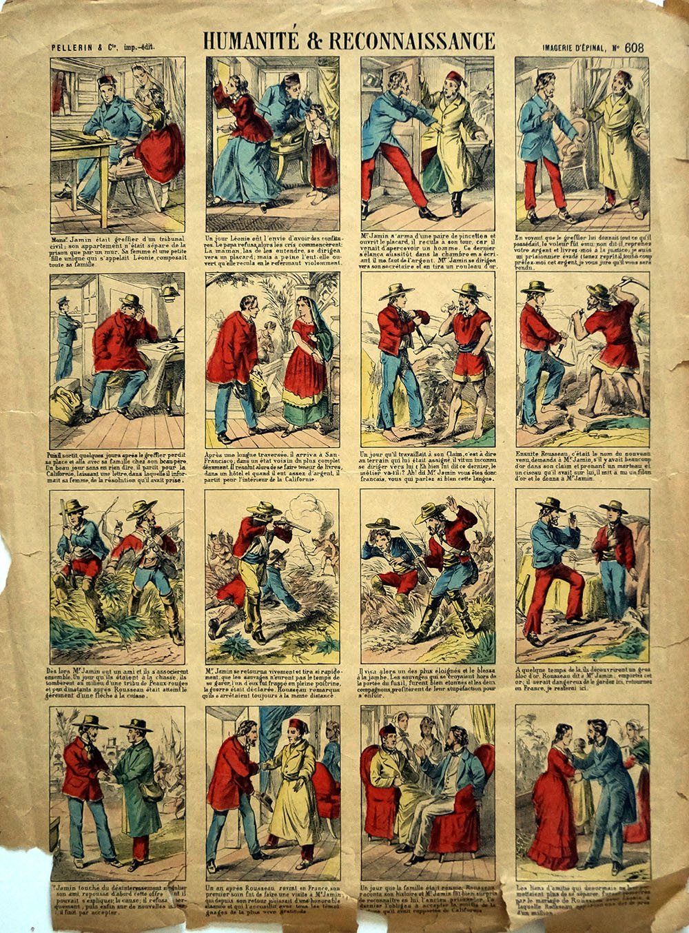 Imagerie dEpinal Humanit & Reconnaissance art by EARLY FRENCH original comic strips from 1888 at The Illustration Art Gallery