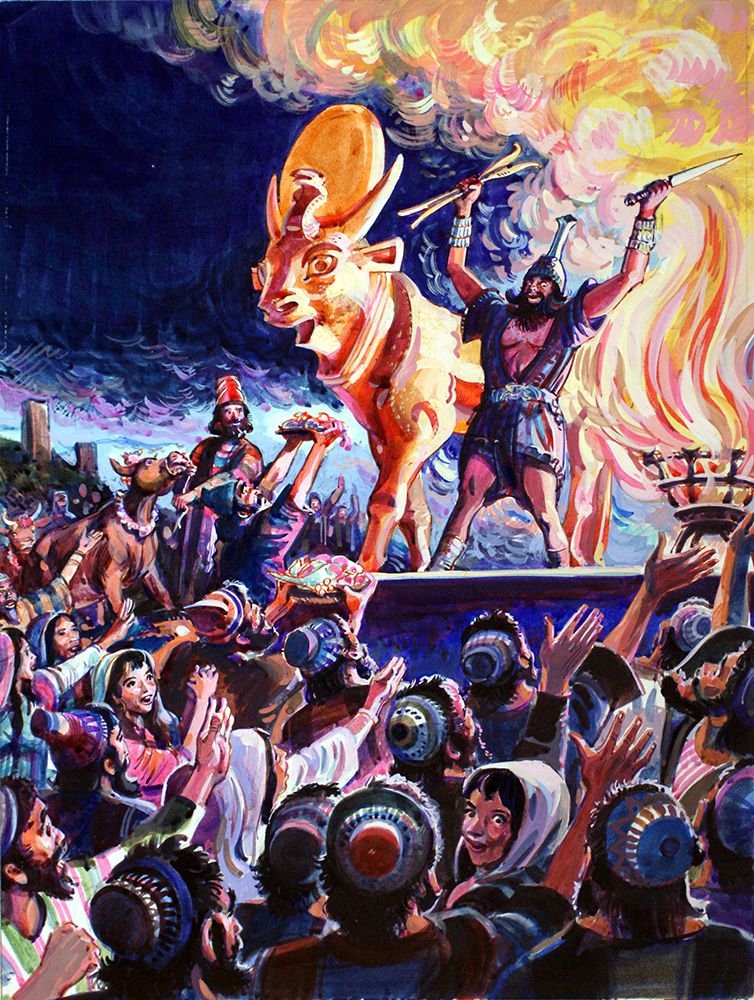 Worshipping The Golden Calf (Original) art by Robert Forrest at The Illustration Art Gallery
