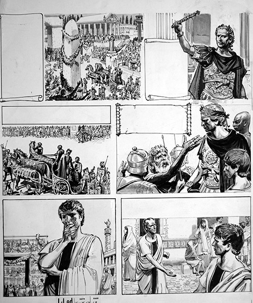 The Tragedy of Julius Caesar (EIGHT pages) (Originals) by Robert Forrest at The Illustration Art Gallery