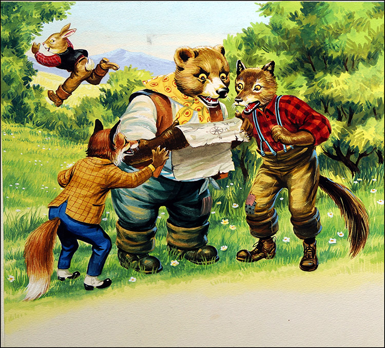 Brer Rabbit: Looking For Clues (Original) by Henry Fox at The Illustration Art Gallery