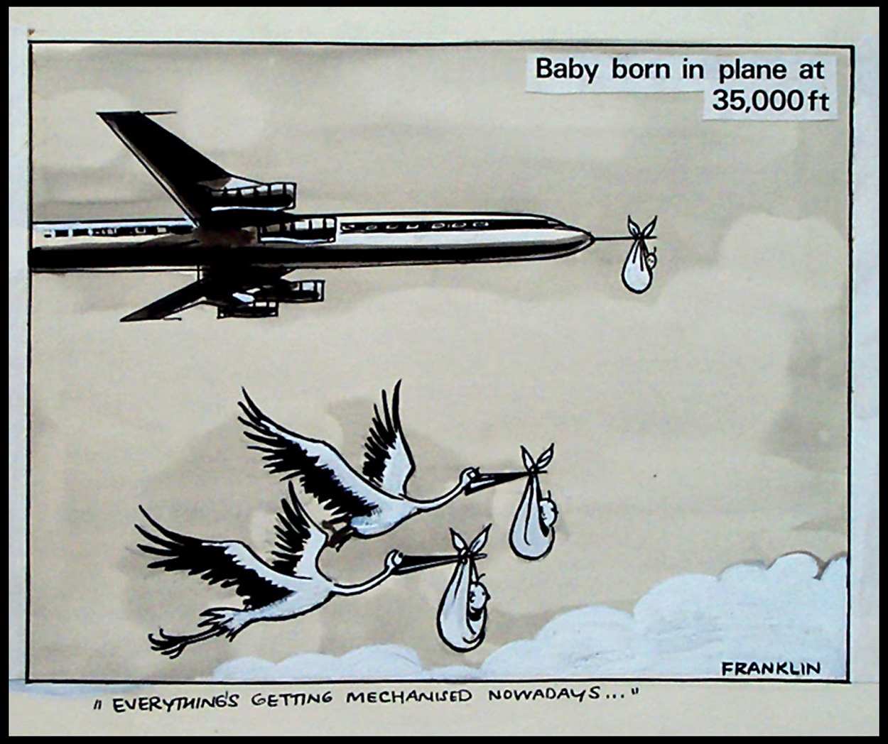 New Baby (Original) (Signed) art by Stanley Arthur Franklin at The Illustration Art Gallery