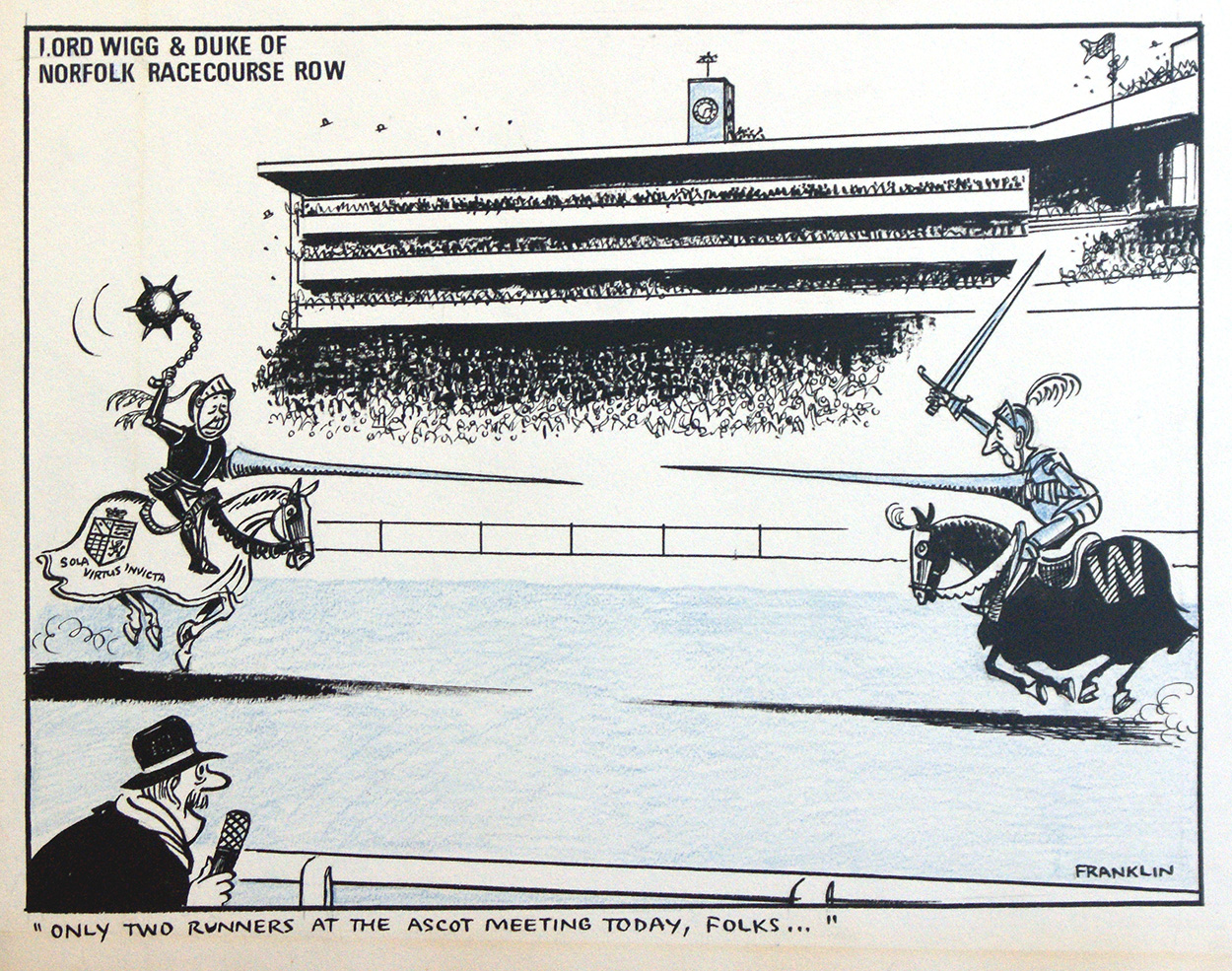Ascot Joust Jest (Original) (Signed) art by Stanley Arthur Franklin at The Illustration Art Gallery