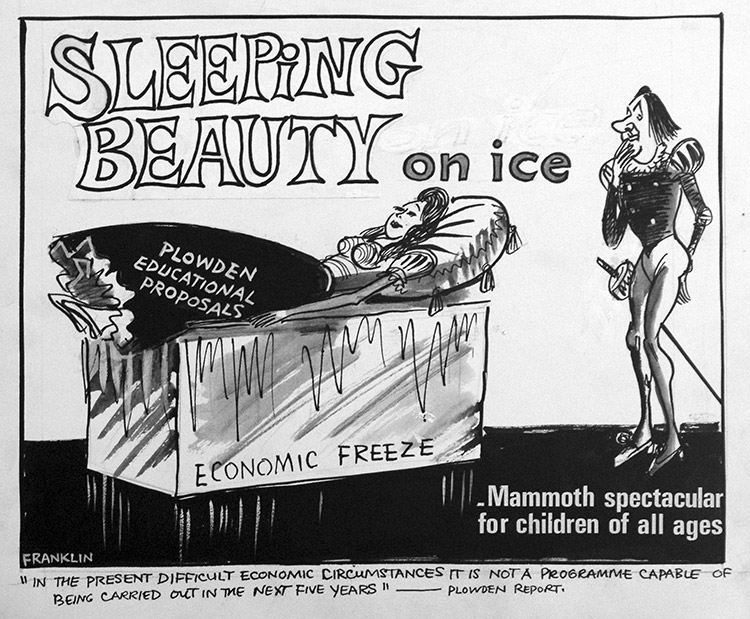 Sleeping Beauty On Ice (Original) (Signed) by Stanley Arthur Franklin at The Illustration Art Gallery
