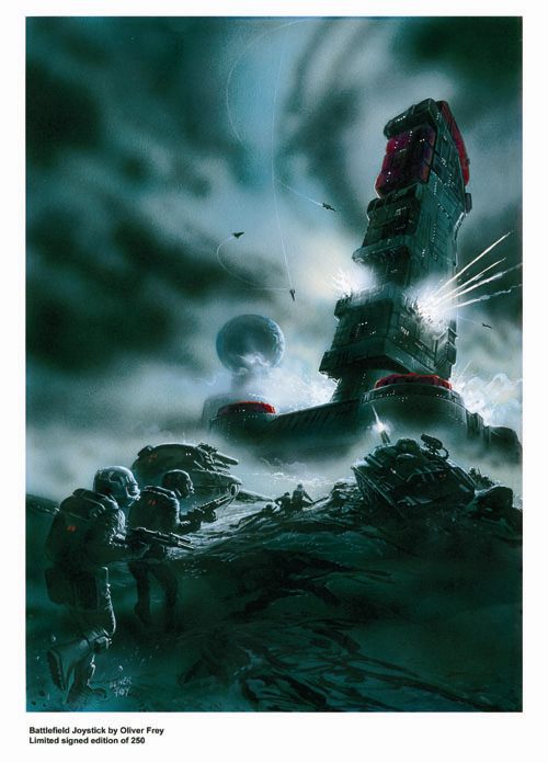 Battlefield Joystick (Limited Edition Print) (Signed) by Oliver Frey Art at The Illustration Art Gallery