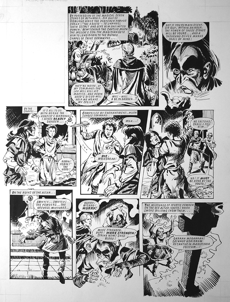 Robin of Sherwood: Blood Blood (TWO pages) (Originals) art by Phil Gascoine Art at The Illustration Art Gallery