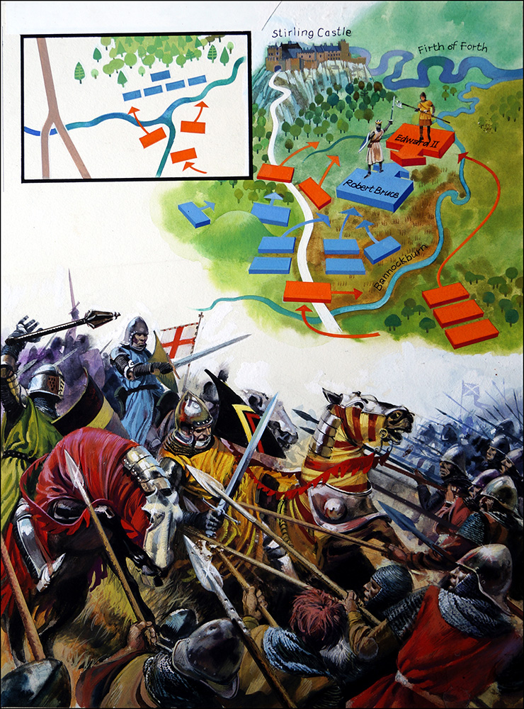 The Battle of Bannockburn (Original) art by Harry Green Art at The Illustration Art Gallery