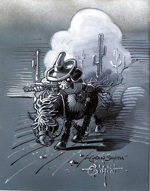 Omo Bob Goes South (Original) (Signed) by Rick Griffin at The Illustration Art Gallery